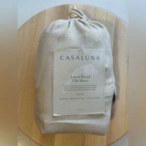 Casaluna Queen Linen Flat Sheet